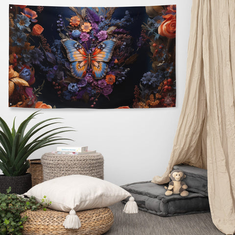 About my Brain Institute Wall Art Butterfly Spirit Animal Flag Wall Art