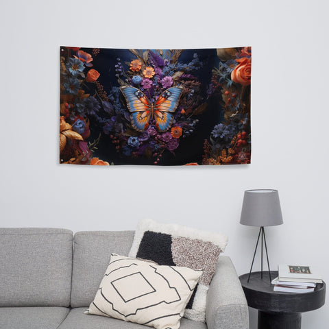 About my Brain Institute Wall Art Butterfly Spirit Animal Flag Wall Art