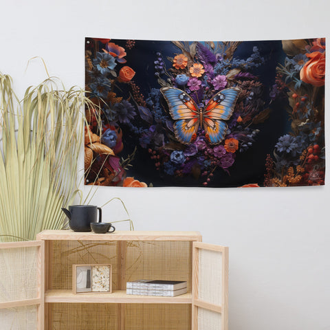 About my Brain Institute Wall Art Butterfly Spirit Animal Flag Wall Art