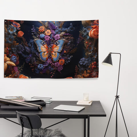 About my Brain Institute Wall Art Butterfly Spirit Animal Flag Wall Art