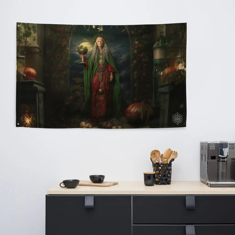 About my Brain Institute Wall Art Cerridwen Goddess Flag Wall Art