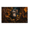 About my Brain Institute Wall Art Chimpanzee Spirit Animal Flag Wall Art