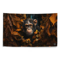 About my Brain Institute Wall Art Chimpanzee Spirit Animal Flag Wall Art