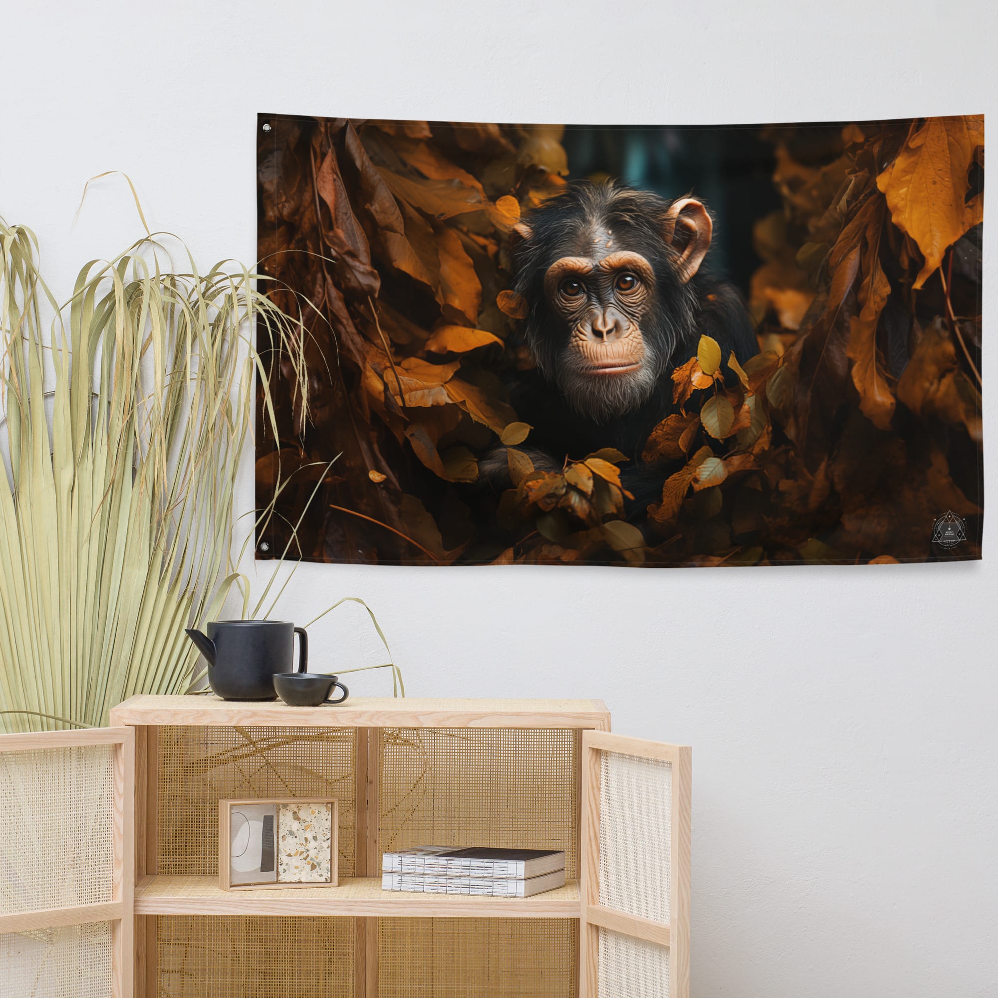 Chimpanzee Spirit Animal Flag Wall Art – About my Brain Institute