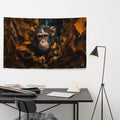 About my Brain Institute Wall Art Chimpanzee Spirit Animal Flag Wall Art