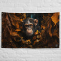 About my Brain Institute Wall Art Chimpanzee Spirit Animal Flag Wall Art