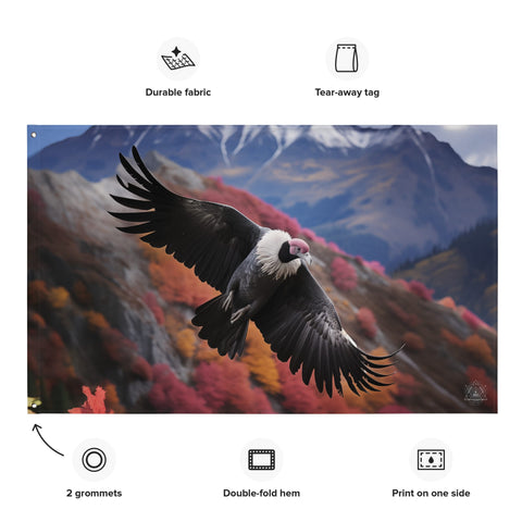 About my Brain Institute Wall Art Condor Spirit Animal Flag Wall Art