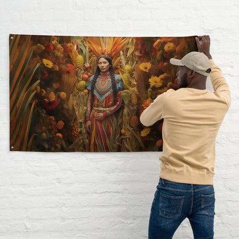 About my Brain Institute Wall Art Corn Mother Goddess Flag Wall Art
