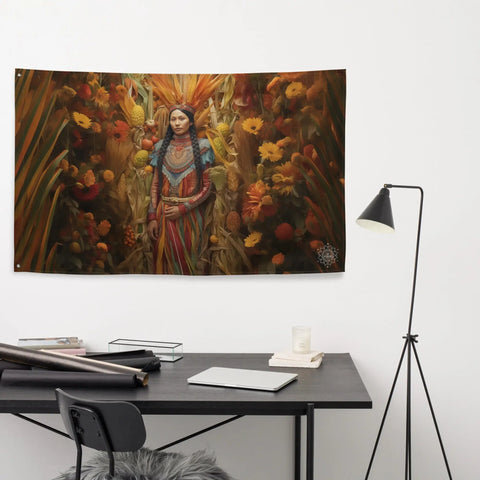 About my Brain Institute Wall Art Corn Mother Goddess Flag Wall Art