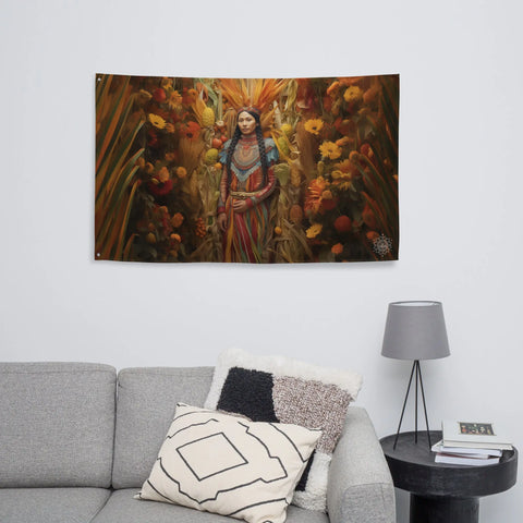 About my Brain Institute Wall Art Corn Mother Goddess Flag Wall Art