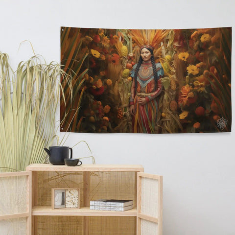 About my Brain Institute Wall Art Corn Mother Goddess Flag Wall Art