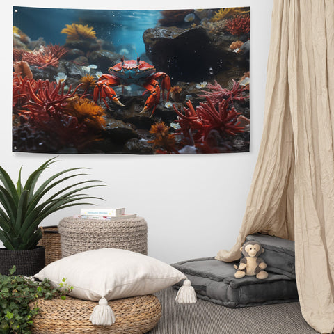 About my Brain Institute Wall Art Crab Spirit Animal Flag Wall Art