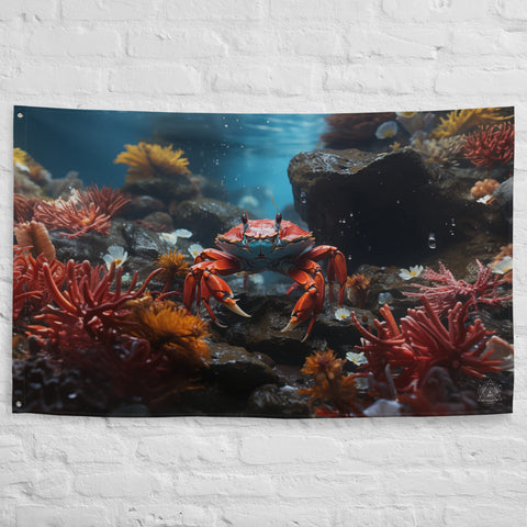 About my Brain Institute Wall Art Crab Spirit Animal Flag Wall Art