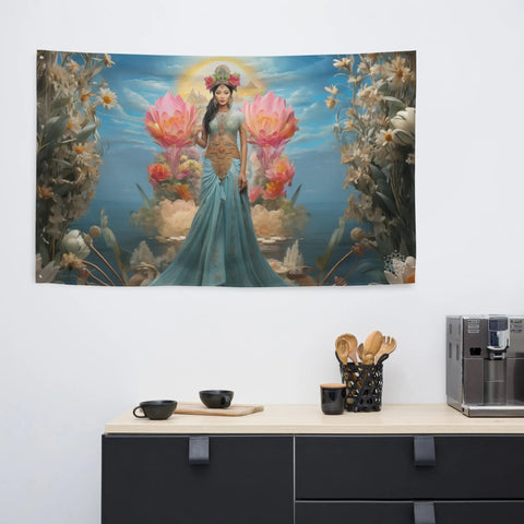 About my Brain Institute Wall Art Dewi Danu Goddess Flag Wall Art