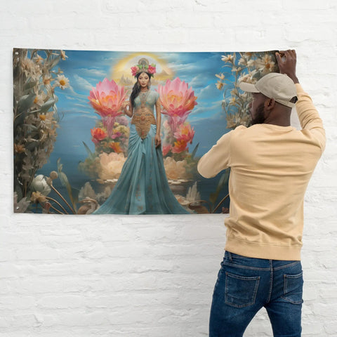About my Brain Institute Wall Art Dewi Danu Goddess Flag Wall Art