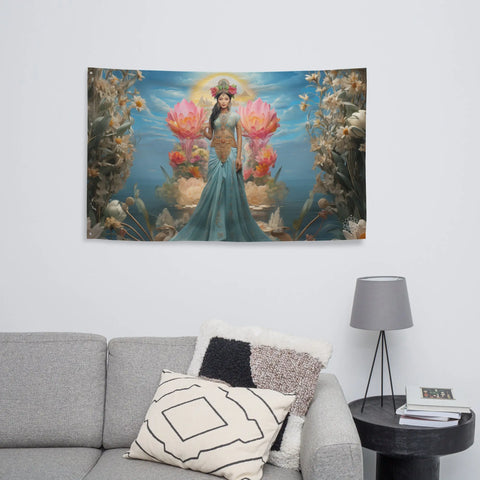 About my Brain Institute Wall Art Dewi Danu Goddess Flag Wall Art