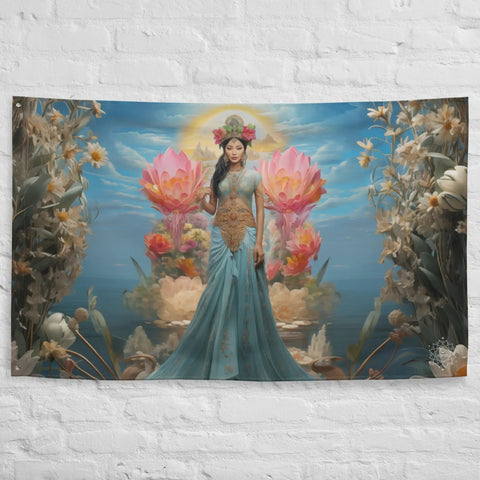 About my Brain Institute Wall Art Dewi Danu Goddess Flag Wall Art