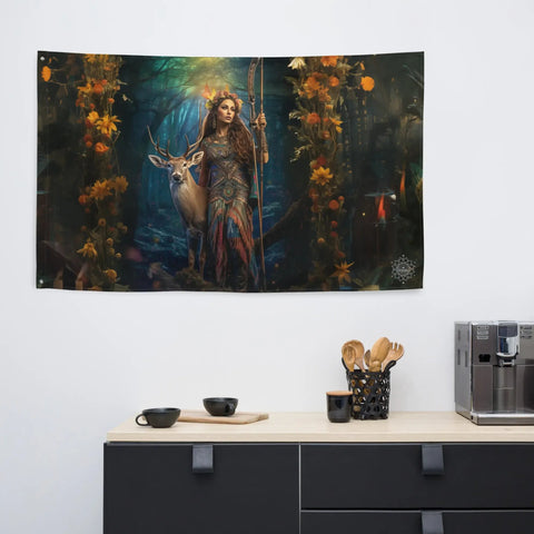 About my Brain Institute Wall Art Diana Goddess Flag Wall Art