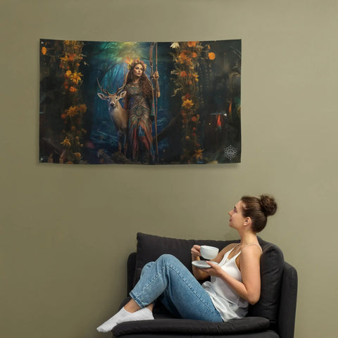 About my Brain Institute Wall Art Diana Goddess Flag Wall Art