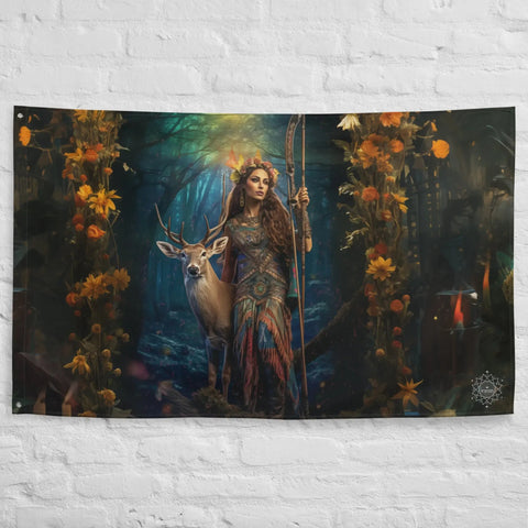 About my Brain Institute Wall Art Diana Goddess Flag Wall Art