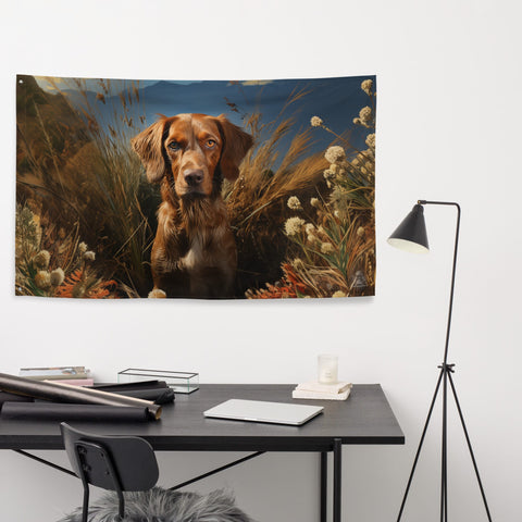 About my Brain Institute Wall Art Dog Spirit Animal Flag Wall Art