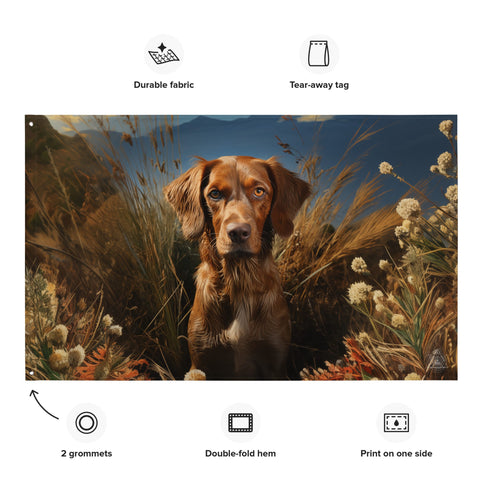 About my Brain Institute Wall Art Dog Spirit Animal Flag Wall Art