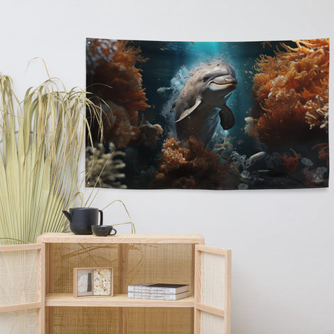 About my Brain Institute Wall Art Dolphin Spirit Animal Flag Wall Art