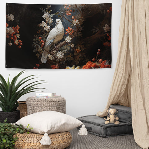 About my Brain Institute Wall Art Dove Spirit Animal Flag Wall Art