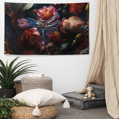 About my Brain Institute Wall Art Dragonfly Spirit Animal Flag Wall Art