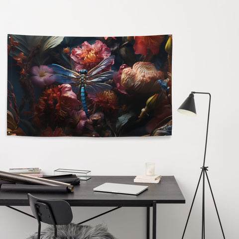 About my Brain Institute Wall Art Dragonfly Spirit Animal Flag Wall Art