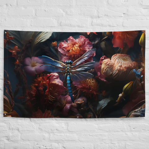 About my Brain Institute Wall Art Dragonfly Spirit Animal Flag Wall Art
