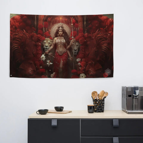 About my Brain Institute Wall Art Durga Goddess Flag Wall Art