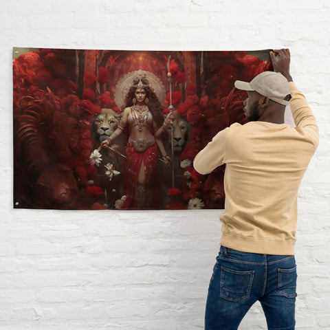 About my Brain Institute Wall Art Durga Goddess Flag Wall Art