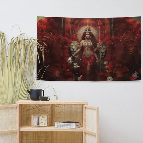 About my Brain Institute Wall Art Durga Goddess Flag Wall Art