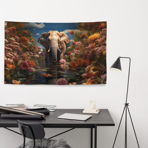 About my Brain Institute Wall Art Elephant Spirit Animal Flag Wall Art