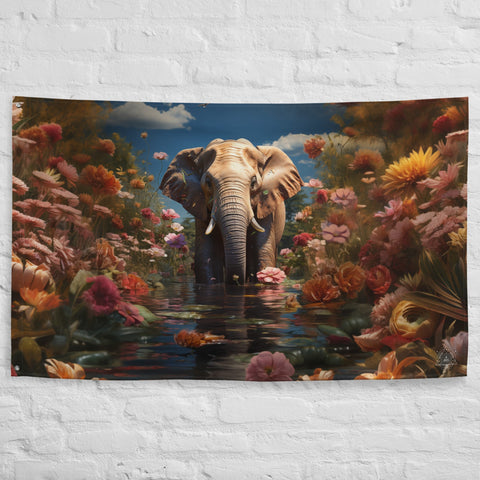 About my Brain Institute Wall Art Elephant Spirit Animal Flag Wall Art