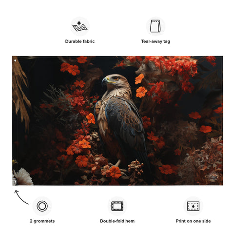 About my Brain Institute Wall Art Falcon Spirit Animal Flag Wall Art