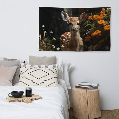 About my Brain Institute Wall Art Fawn Spirit Animal Flag Wall Art