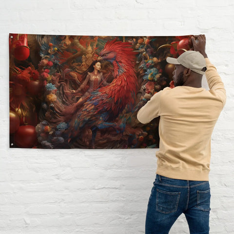 About my Brain Institute Wall Art Feng Po Po Goddess Flag Wall Art