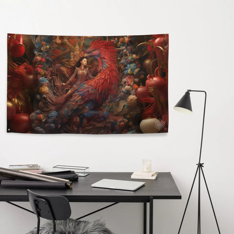 About my Brain Institute Wall Art Feng Po Po Goddess Flag Wall Art