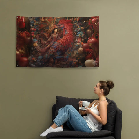About my Brain Institute Wall Art Feng Po Po Goddess Flag Wall Art