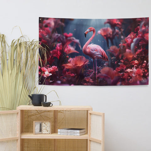 About my Brain Institute Wall Art Flamingo Spirit Animal Flag Wall Art