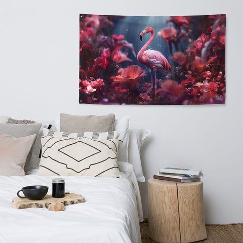 About my Brain Institute Wall Art Flamingo Spirit Animal Flag Wall Art