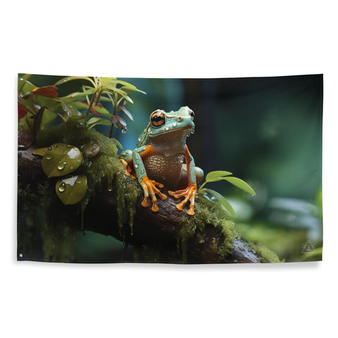 About my Brain Institute Wall Art Frog Spirit Animal Flag Wall Art