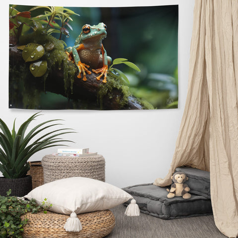 About my Brain Institute Wall Art Frog Spirit Animal Flag Wall Art