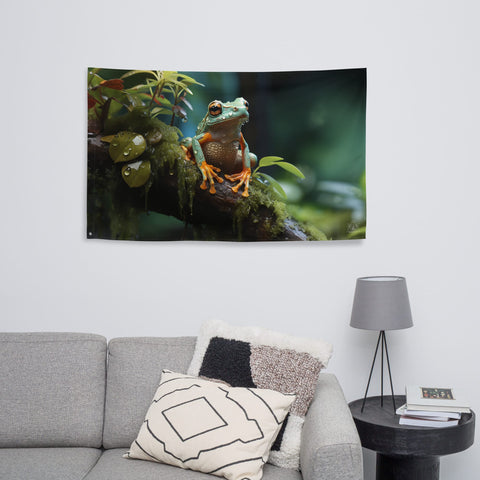 About my Brain Institute Wall Art Frog Spirit Animal Flag Wall Art
