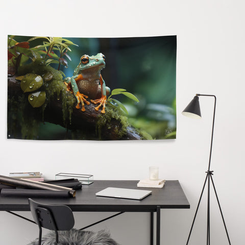 About my Brain Institute Wall Art Frog Spirit Animal Flag Wall Art