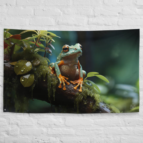 About my Brain Institute Wall Art Frog Spirit Animal Flag Wall Art