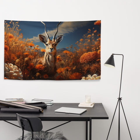 About my Brain Institute Wall Art Gazelle Spirit Animal Flag Wall Art