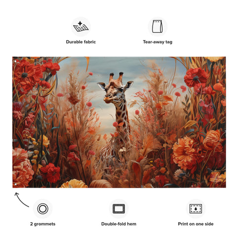 About my Brain Institute Wall Art Giraffe Spirit Animal Flag Wall Art